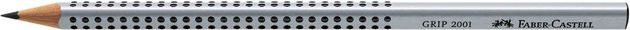 Faber Castell Grip 2001 Bleistift 2B in Silber und Grau - Bild 1