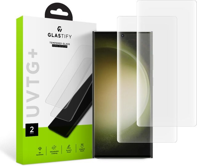 GLASTIFY UVTG+ Panzerglas für Samsung Galaxy S23 Ultra S918, 2er Set, Transparent - Bild 1