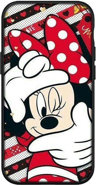 MINISO Handyhülle mit Mickey und Minnie Maus Design für iPhone, Samsung Galaxy, Xiaomi und andere Modelle in Schwarz oder Rot - Bild 1