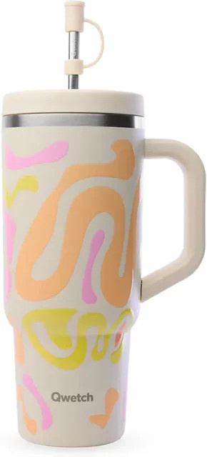 Isothermischer Becher Qwetch in Beige und Multicolour, 0,47 l - Bild 1