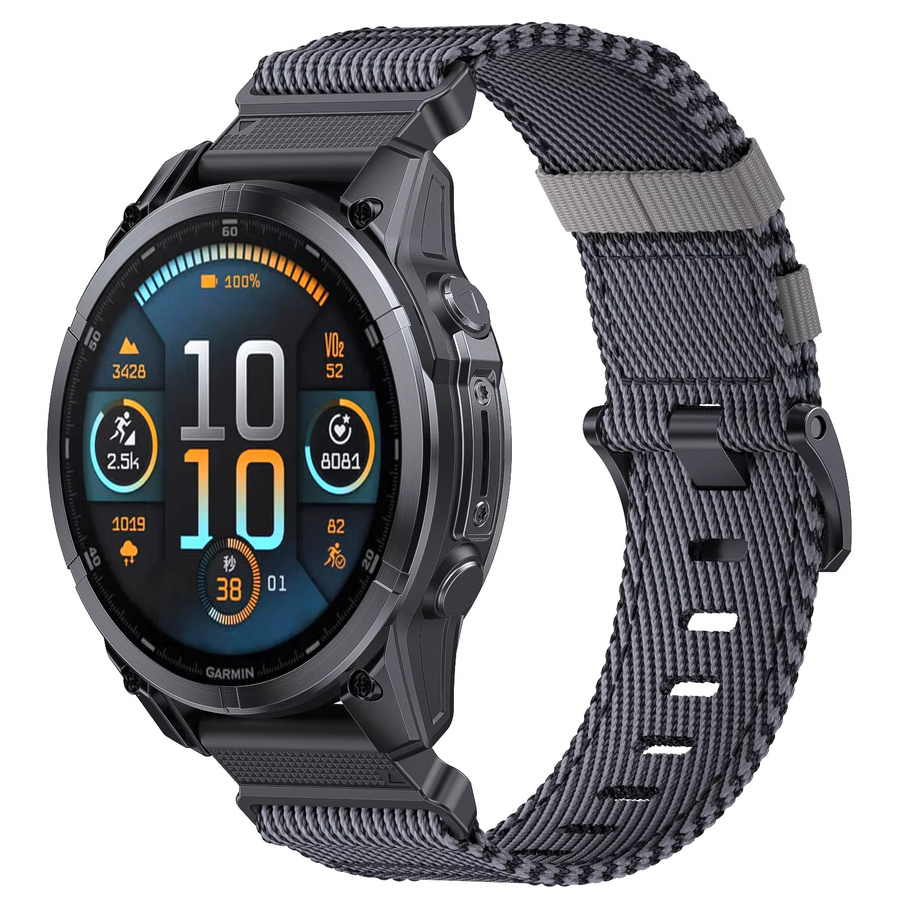 QuickFit Uhrenarmband Nylon, 22 mm, 26 mm, Schwarz, Unisex - Bild 2
