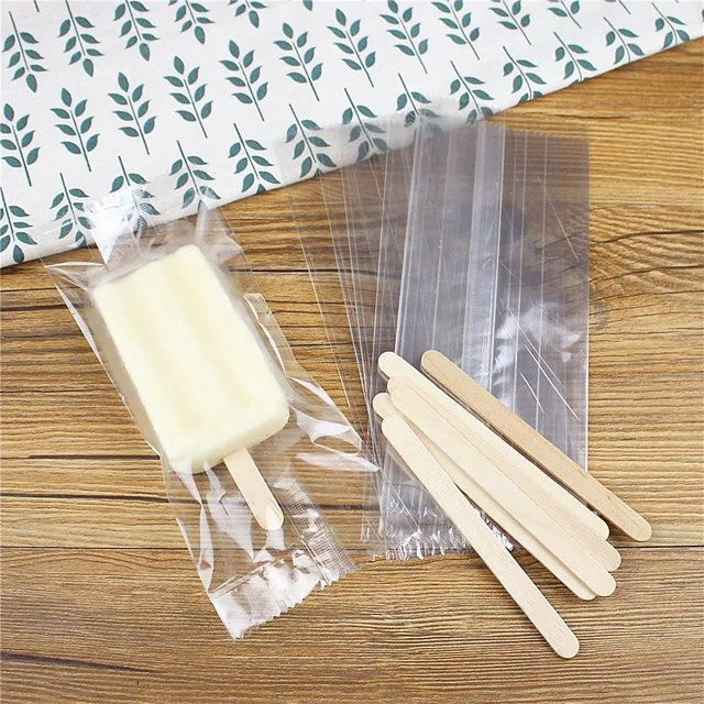 100 Stück TOOLCRAFT Transparente Eiscreme- und Eis am Stiel-Tüten aus Papier, Handversiegelt, B: 11 cm, H: 19 cm - Bild 1