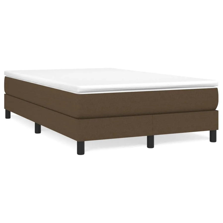 vidaXL Boxspringbett in Braun mit Stoffbezug, B/T/H: 120 x 200 x 203 cm - Bild 2