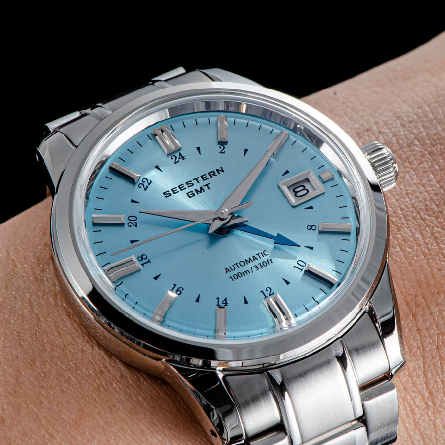 SEESTERN Armbanduhr Automatik, Edelstahl, Blau, 42 mm, Herren - Bild 3