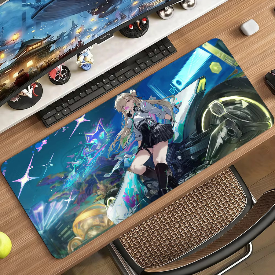 Wuthering Waves Lynae Mauspad Multicolor, rutschfeste Gamer-Schreibtischunterlage aus Gummi für Laptop und Büro - Bild 5