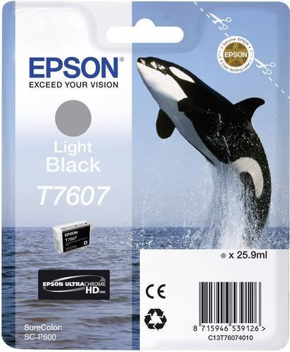 Epson Original Druckerpatrone T7607 Light Schwarz für SureColor SC-P600 - Bild 1