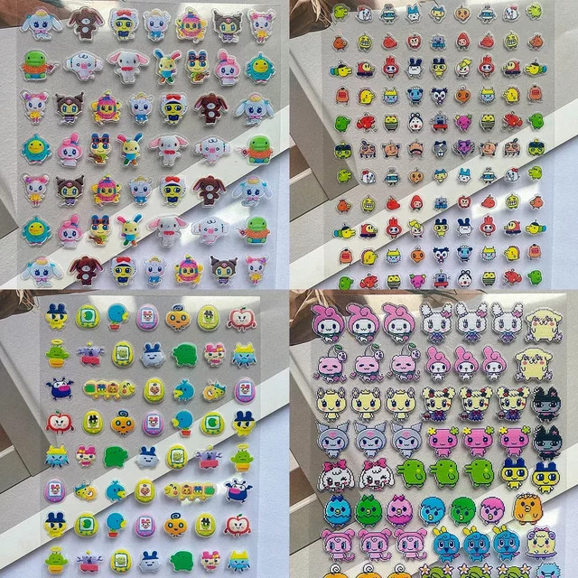 Sanrio Y2K Sticker Set mit niedlichen Mustern in Multicolour, wasserfeste PVC Aufkleber für Laptop, Handyhüllen und DIY-Dekoration - Bild 1