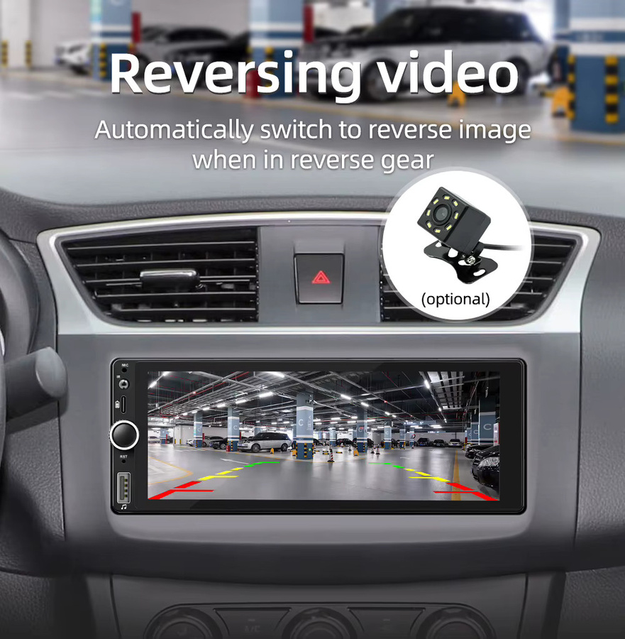 BQCC 6,86 Zoll IPS Wireless CarPlay und Android Auto Multimedia Auto MP5 Player mit RDS Radio in Schwarz - Bild 6