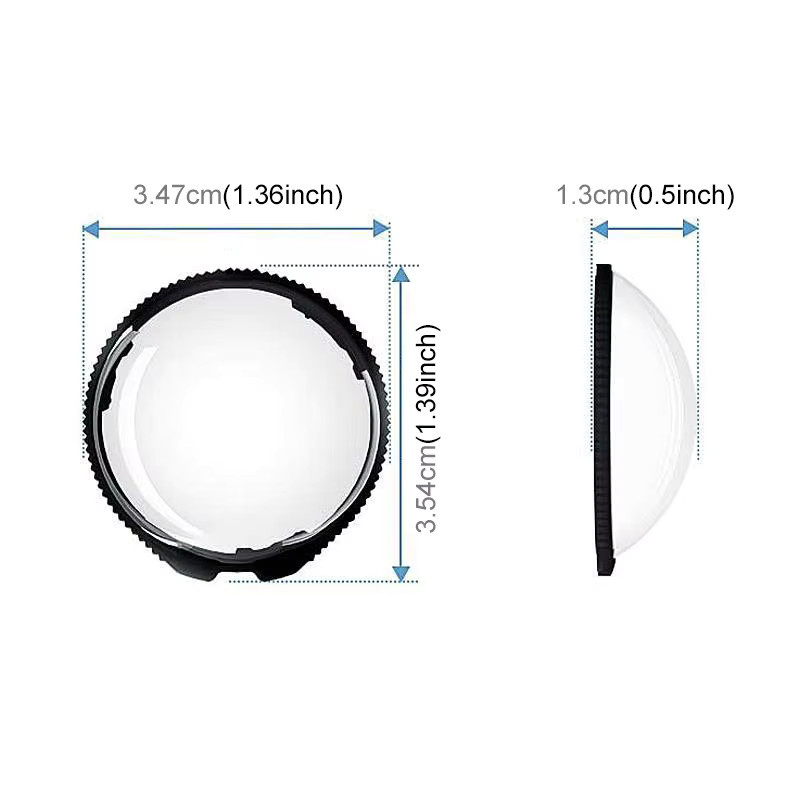 PULUZ Standard Rotation PC-Objektivschutzabdeckung für Insta360 X5 in Schwarz - Bild 2