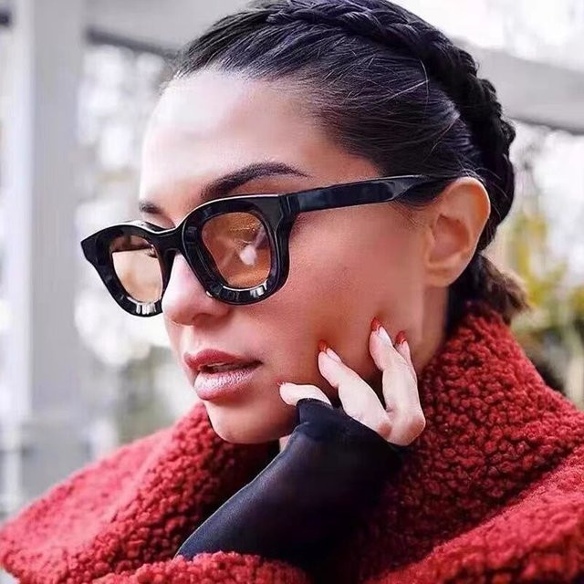 Ah-Mee Sonnenbrille, oval, Unisex, Vollrand, Kunststoff, schwarz - Bild 1