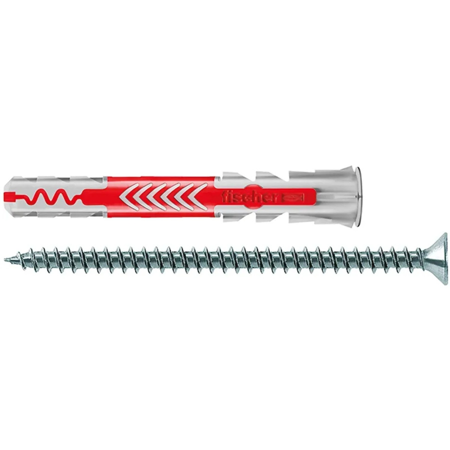 Fischer DuoPower Universaldübel aus Nylon in Grau und Rot, Durchmesser: 8 mm, Länge: 65 mm - Bild 3