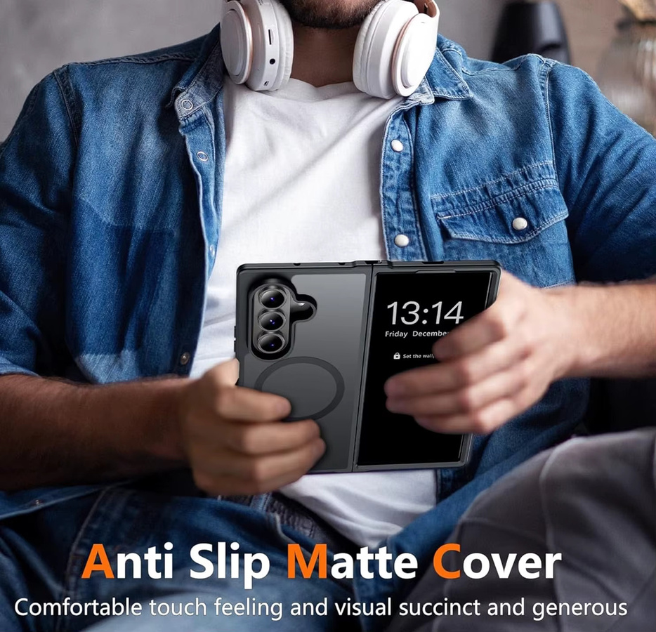 UYUXIO Magnetische Handyhülle für Samsung Galaxy Z Fold 7, Transparent mit kabellosem Laden und durchscheinender Abdeckung - Bild 3