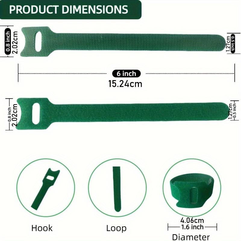 100 Stück Wiederverwendbare Nylon Pflanzenbinder mit Klettverschluss für Garten und Gewächshaus von SZwatch - Bild 6