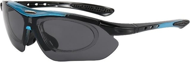Sportsonnenbrille Unisex, Vollrand, Kunststoff, blau - Bild 1
