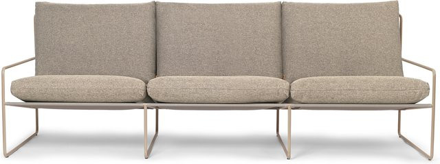 Ferm Living Desert Sofa 3-Sitzer Dolce in Beige mit Polsterung und Edelstahlrahmen - Bild 1