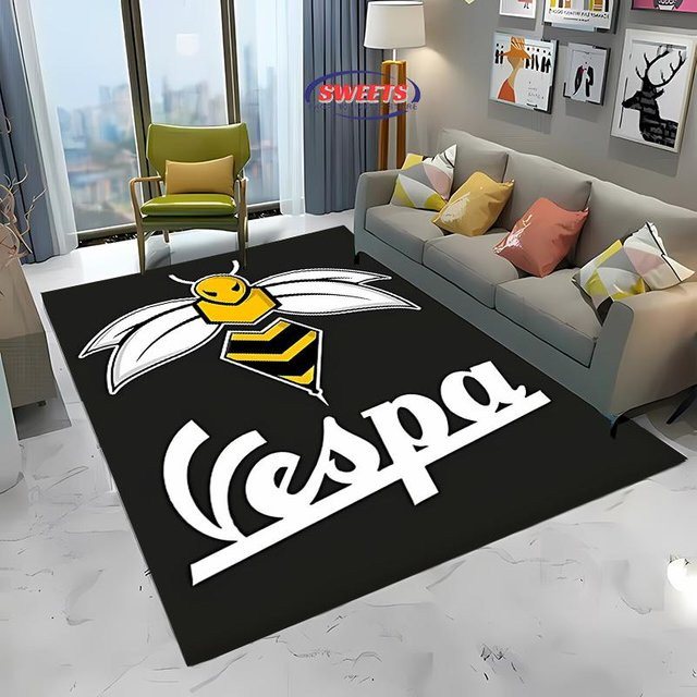 Karpetti Bereichsteppich mit 3D-Druck und Streifen-Design, Schwarz, B/T: 150 x 100 cm - Bild 1