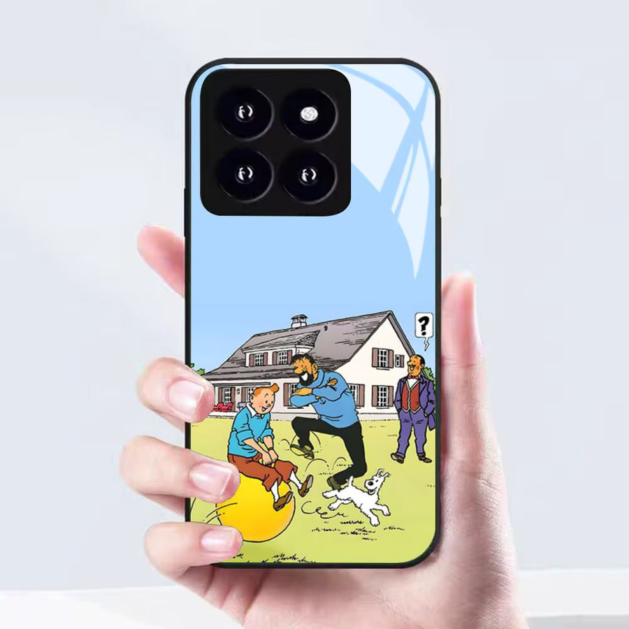 Handyhülle Die A-Adventures Of Tintin-S für Xiaomi 17 15 14 13 12 Mi 11 X T Ultra Pro Lite 5G mit schwarzer Glasabdeckung - Bild 2