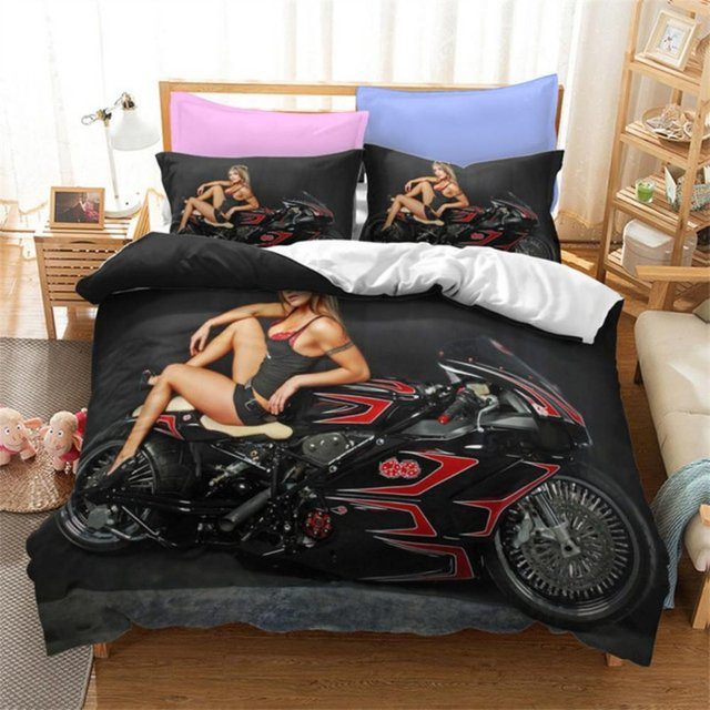 Bikini Bettwäsche Set mit Kissenbezug von JMG Household Supplies in Schwarz, 3-teilig, B/H: 150 x 200 cm - Bild 1