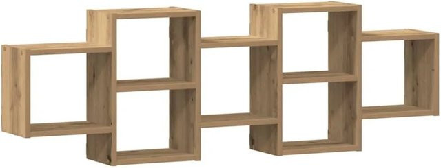 vidaXL Wandregal Artisan-Eiche in Braun aus Holzwerkstoff, B/H/T: 129 x 18 x 42 cm - Bild 1