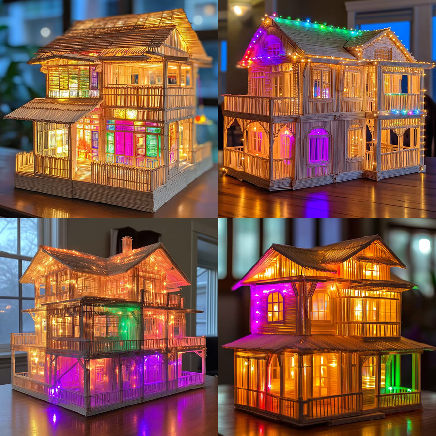 Massive Bambusstäbe aus Holz in Beige für DIY-Modellbau und Bastelarbeiten, Länge: 30 cm - Bild 2