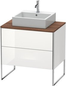 Duravit Waschtischunterschrank XSquare in Weiß Hochglanz mit 2 Auszügen, B: 80 cm, T: 54,8 cm, H: 77,8 cm - Bild 1
