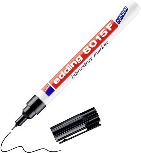 Edding Labormarker 8015F Permanentmarker in Schwarz mit feiner Spitze (0,75 mm) - Bild 1