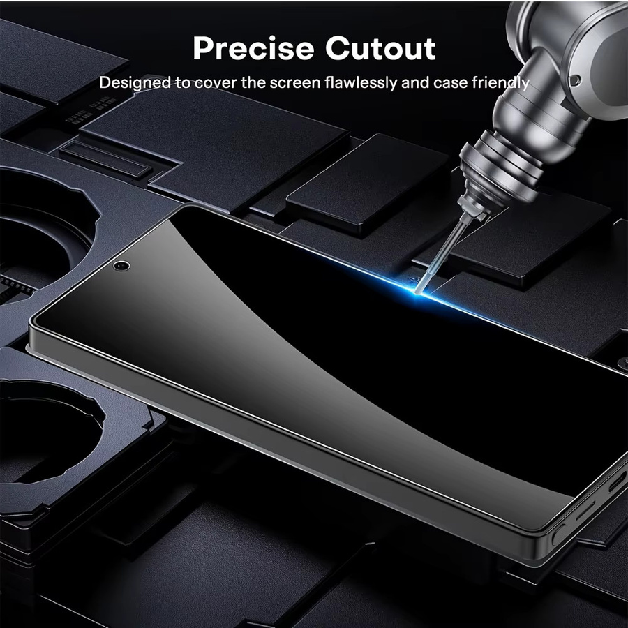 NNBILI 2 Stück Sichtschutz-Displayschutzfolie aus gehärtetem Glas mit automatischer Staubentfernung für Samsung Galaxy S26 6,2 Zoll, transparente Vollabdeckung - Bild 3