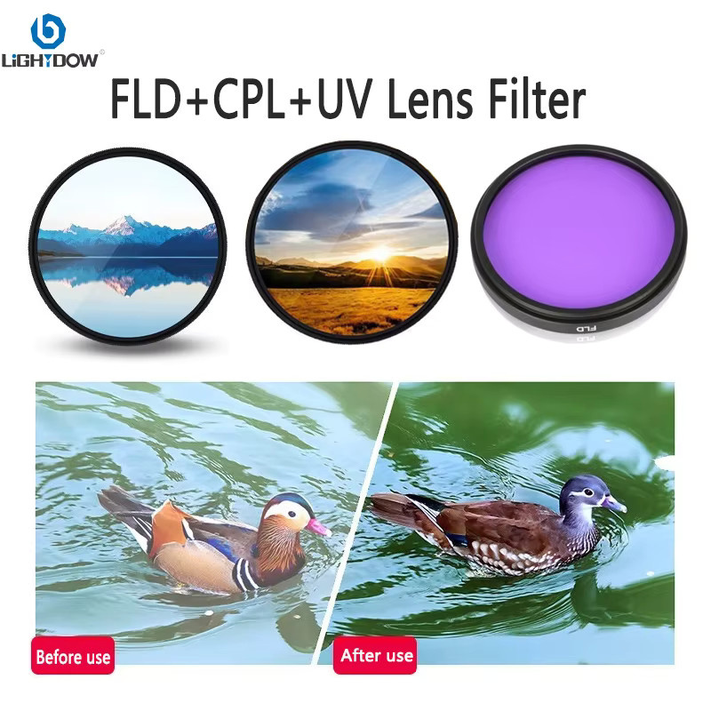 Lightdow 3-in-1 Objektivfilter-Kit mit CPL und UV Filtern in Schwarz für Nikon Canon Sony Pentax Fuji Kameras - Bild 2