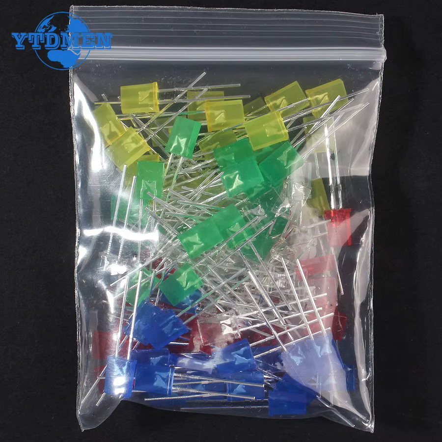 YTDMEN LED Diode Kit mit 100 Stück in 5 Farben Rot, Gelb, Grün, Blau und Weiß, B/H/T: 7 x 5 x 2 mm - Bild 3