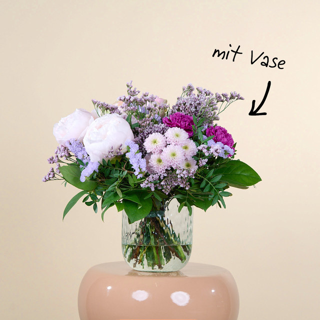BLUME2000 Blossom Beauty Bouquet mit Lieblings-Vase S pink purple lightpink multicolour - Bild 1