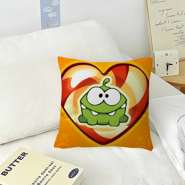 Anime Kissenbezug Bilibili Fun Nom Stories in Orange, quadratisch, B/T/H: 40 x 40 x 0 cm - Bild 1
