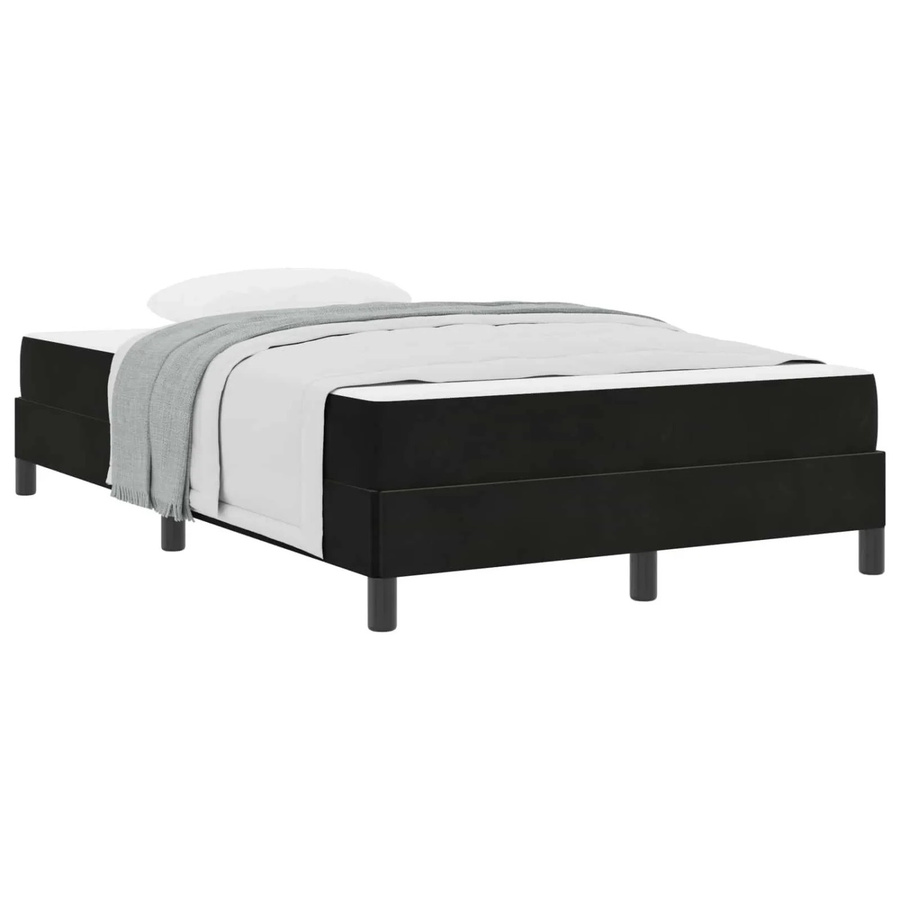 vidaXL Boxspringbett mit Matratze Schwarz Stoff B/T/H: 120 x 220 x 45 cm - Bild 2