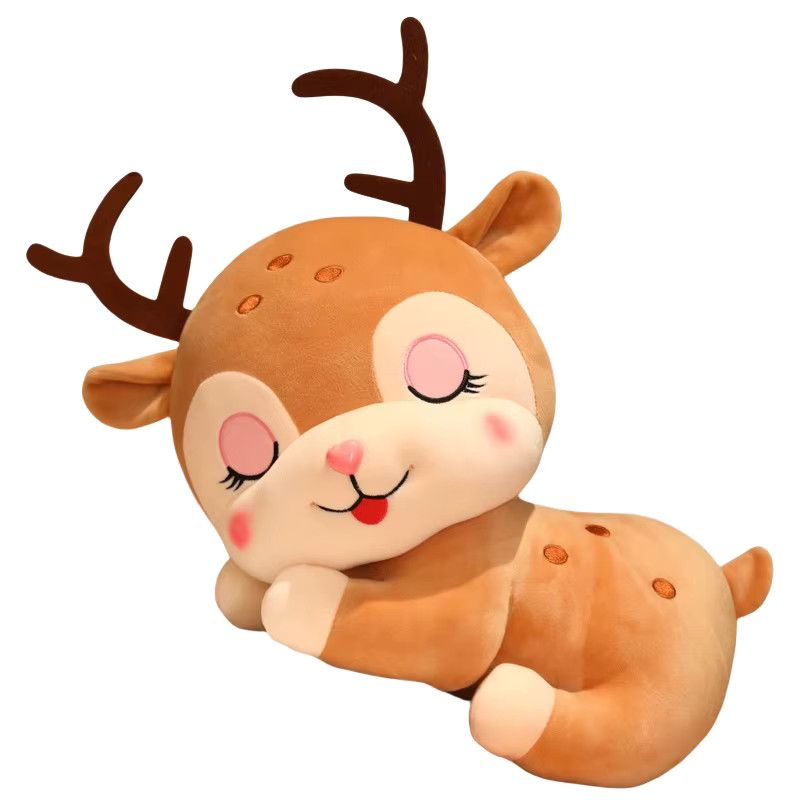 DOYOUDO Sika Hirsch Plüsch Spielzeug Realistisches Deko-Ornament für den Schreibtisch, Höhe: 25 cm - Bild 4