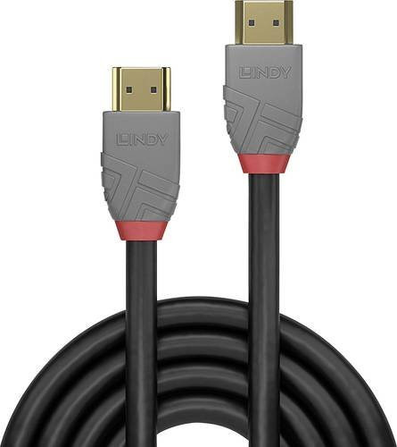 Lindy HDMI Anschlusskabel Anthra Line Schwarz 3,00 m - Bild 1