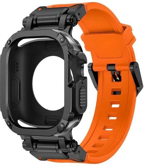 Uhrenarmband mit Hülle Silikon, orange, Unisex - Bild 1