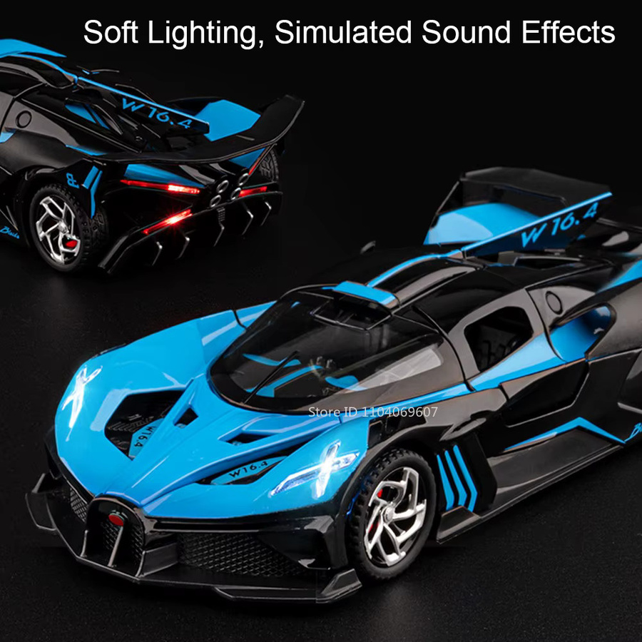 MAKEDA Tourbillon Supercar Bolide, Modell Spielzeug, 1:32, Metall, mit Licht und Sound - Bild 2