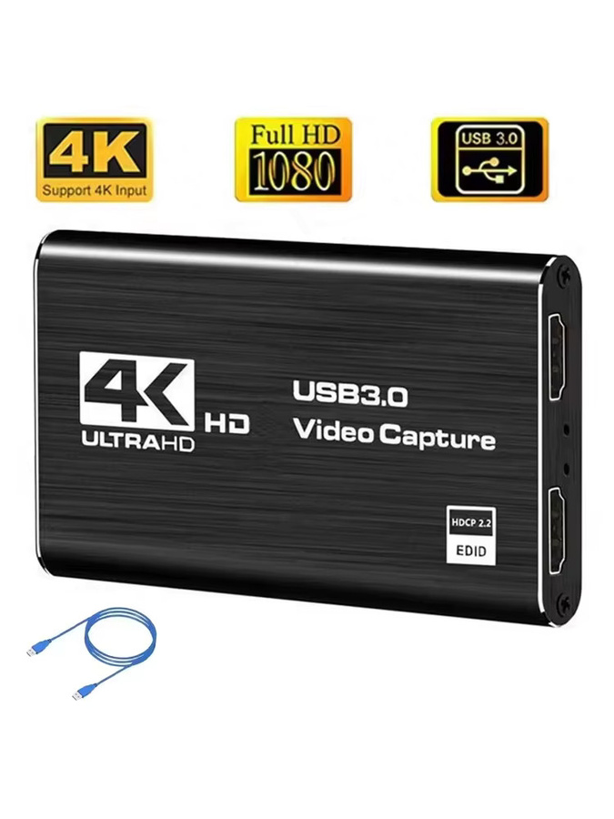 USB 3.0 Videoaufnahmekarte für 4K HDMI und 1080P 60FPS Live-Streaming in Schwarz - Bild 8