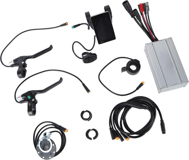 Fishine Elektrofahrrad Controller Kit mit LCD Display, Daumengas und Tretunterstützungssensor, grau - Bild 1