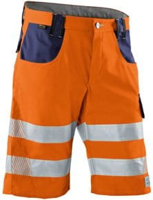 Kübler Shorts REFLECTIQ PSA 2 in Warnorange/Dunkelblau, Größe 44, nach EN ISO 20471 mit Cordura-Material - Bild 1