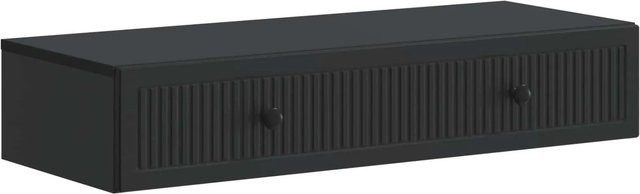 vidaXL Wandmontierter Beistelltisch in Schwarz, modern und rechteckig, B/T/H: 87,5 x 34,5 x 17 cm - Bild 1