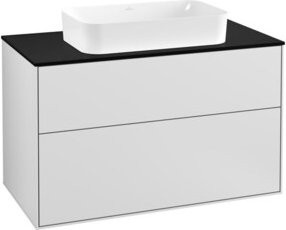 Villeroy & Boch Waschtischunterschrank Finion in Weiß lackiert mit internen Schubladen, Wandmontage, Breite: 100 cm, Tiefe: 60,3 cm, Höhe: 50,1 cm - Bild 1