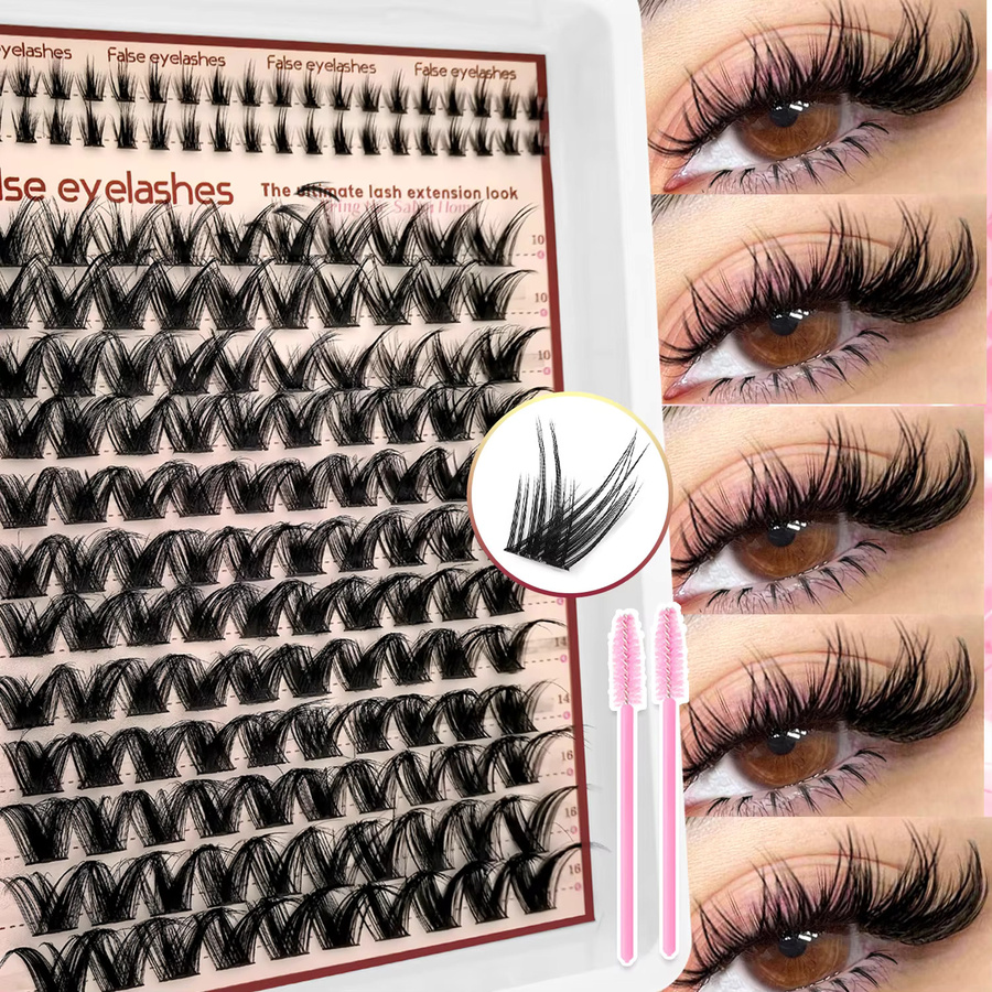 Manga-Style Wimpernbüschel, 160 Stück, Black, Unisex - Bild 6