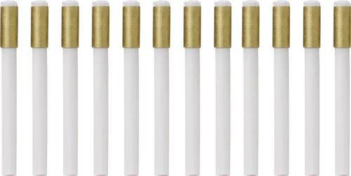 TOOLCRAFT Ersatzpinsel aus Glashaar für Glasfaser-Radierer, 12er-Pack, Durchmesser: 4 mm, Farbe: Weiß - Bild 1