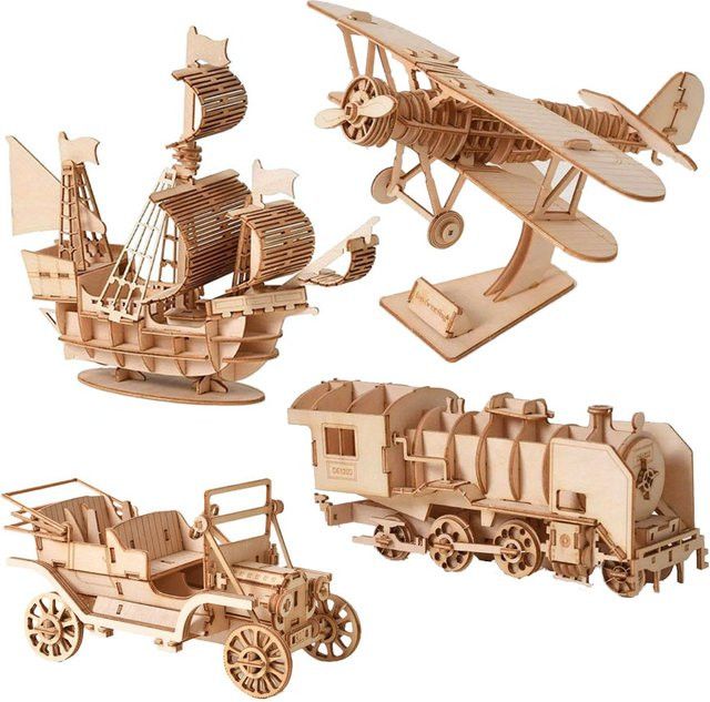 XYTLEZONE 3D-Puzzle-Modellbausatz aus Holz als DIY-Dekoration für dein Heimbüro - Bild 1