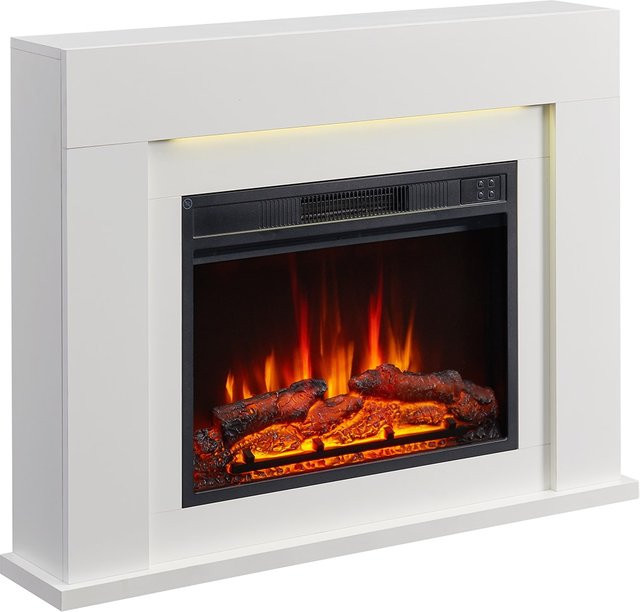 BALDERIA Elektrokamin Finn Design Standkamin mit 2000 W Heizleistung in Weiss - Bild 1
