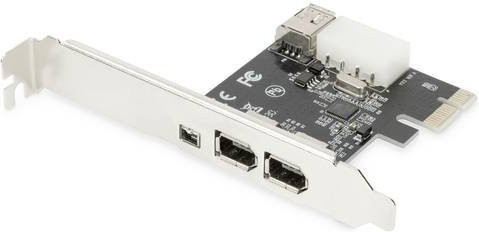 Digitus FireWire 400 PCIe Controllerkarte mit 3+1 Ports - Bild 1