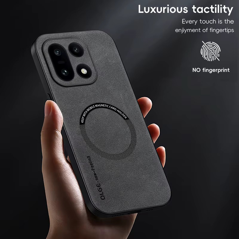 Retro Leder Soft Hülle für OnePlus 15 13 13T 12 12R 11 Ace 2 2V 3 3V Nord CE 5 6 Pro 5G mit magnetischem kabellosem Laden in Weiß - Bild 2