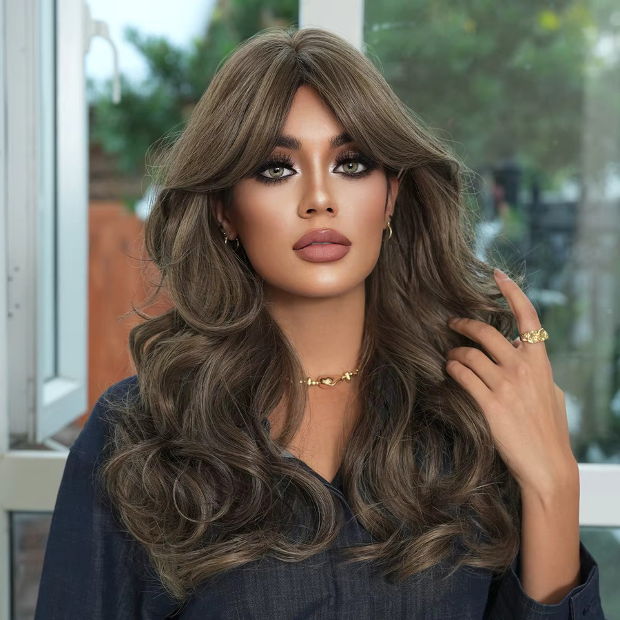 7JHH WIGS Perücke, dunkelbraun, gewellt, Damen - Bild 2