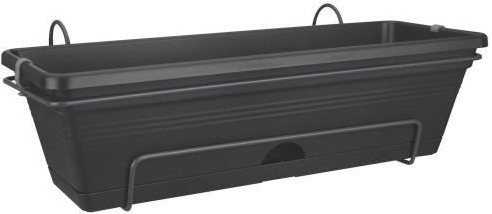 ELHO Balconniere Green Basics Allin1 50 Blumenkasten für Draußen & Balkon, Farbe: Black, B: 47,3 cm, T: 25,7 cm, H: 16,7 cm - Bild 1
