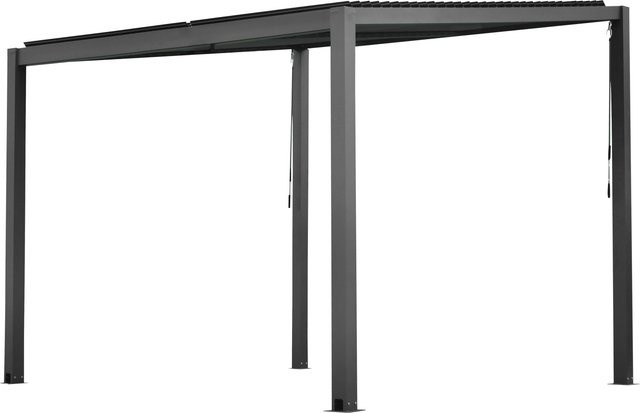 Floraworld Pergola mit Lamellendach aus Aluminium in Anthrazit, B/T/H: 300 x 300 x 212 cm - Bild 1